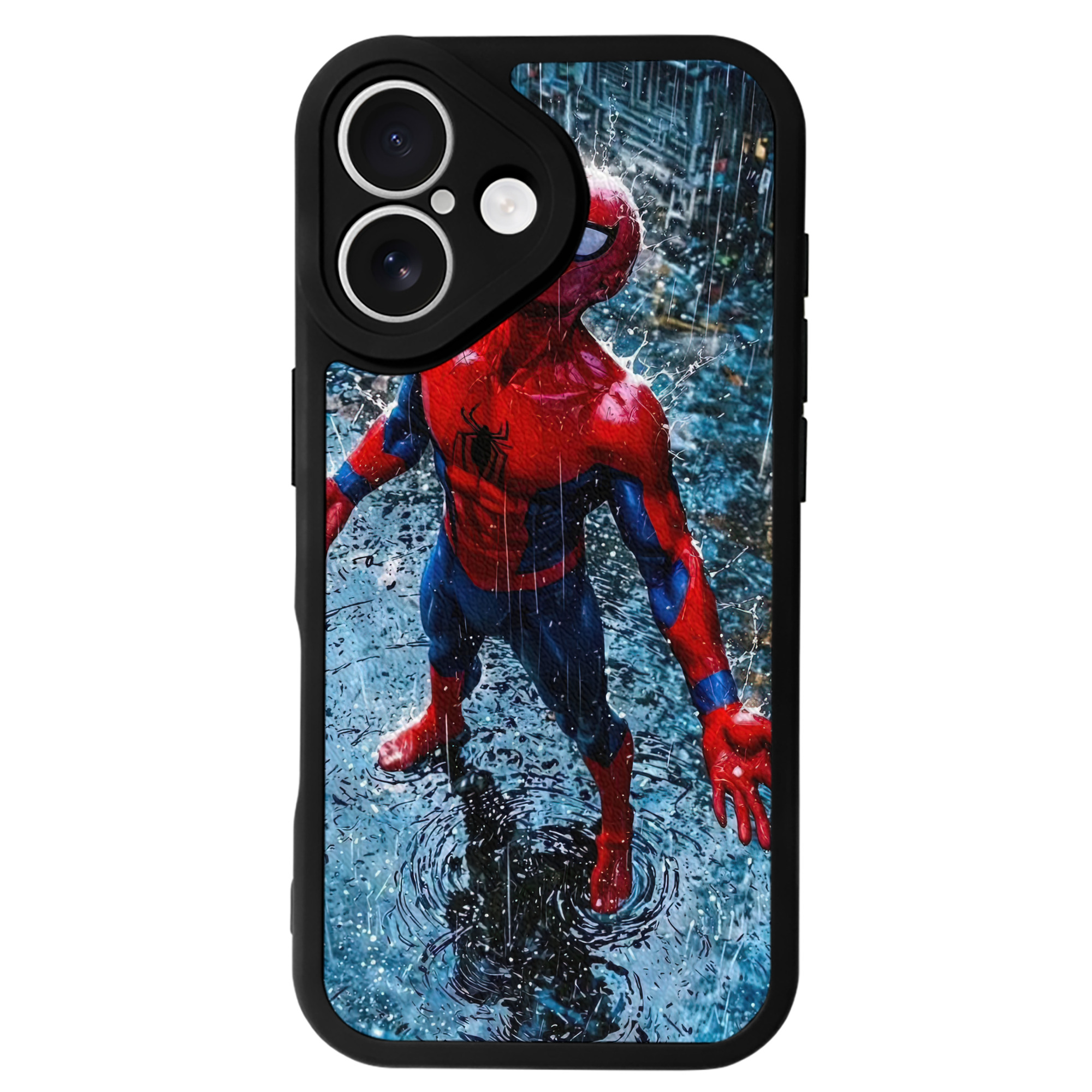 Spider Man スパイダーマン 【iPhone 16シリーズ対応】シリコンスマホケース（レザー調） 材質：シリコン
